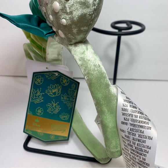 (Sold)NWT. Disney Parks Princess Tiana soft  Minnie ears headband in soft green - Picture 8 of 9